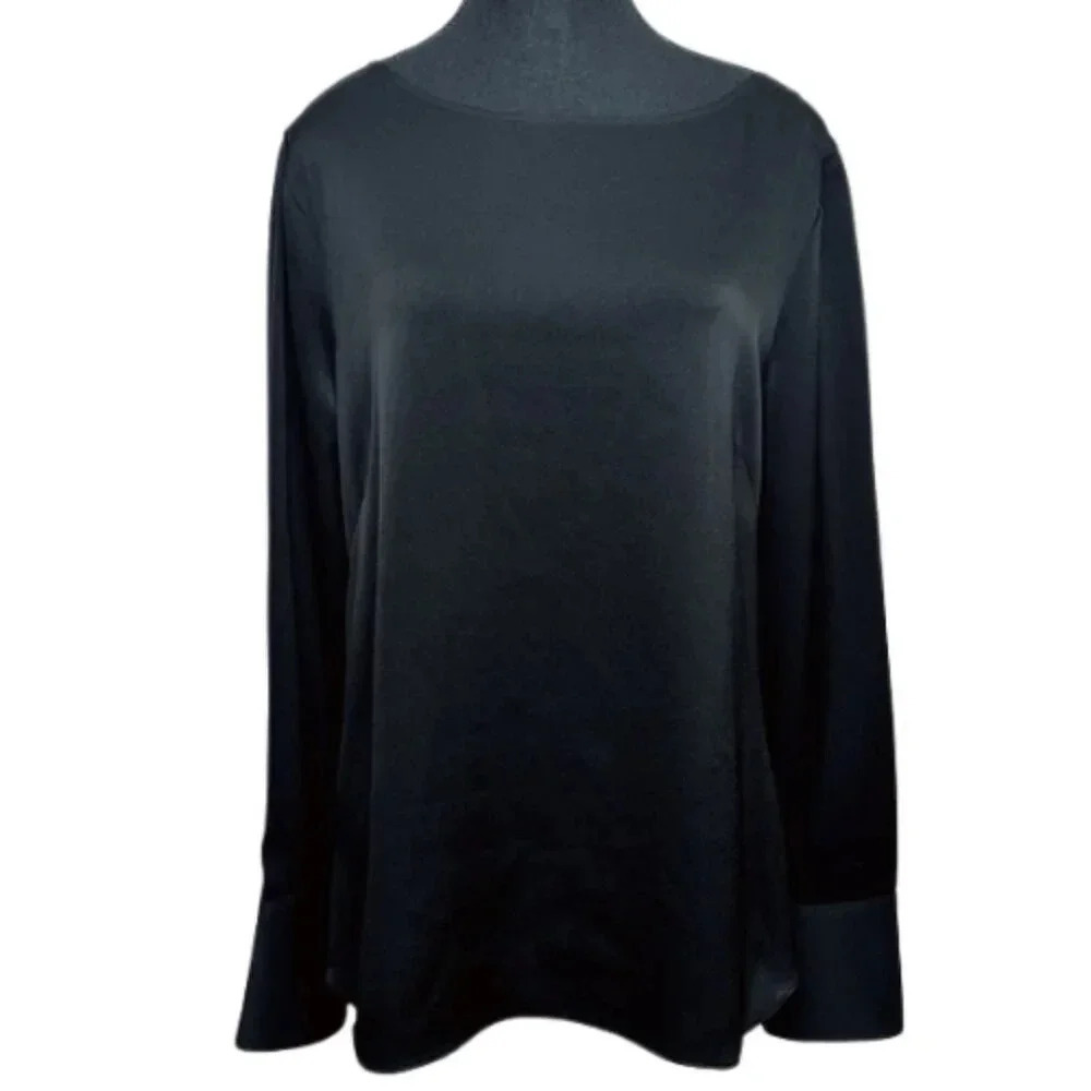 BCBGMAXAZRIA Womens Ceanna Medium Cowl Neck Long Sleeve Blouse
